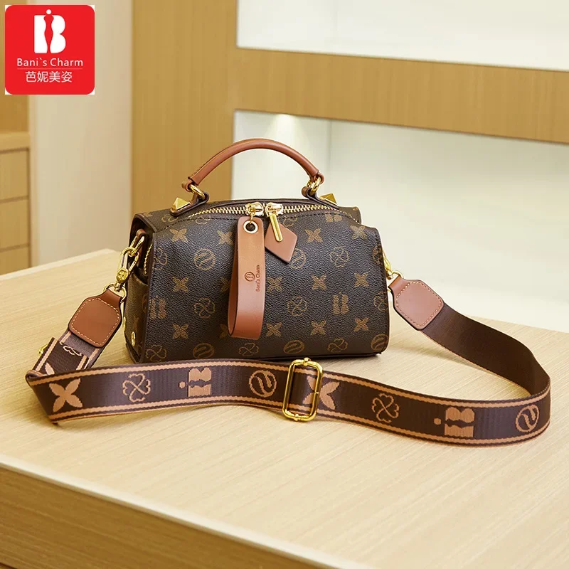 

Handbag Women's Bag 2024 New Brand Light Luxury Versatile Casual Boston Bag Fashion One Shoulder Crossbody Bag Fashion