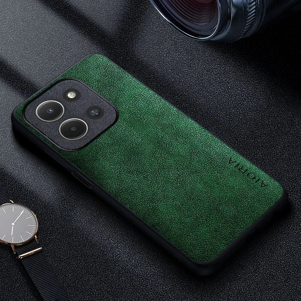 Deluxe Retro Business Style Solid Leather Phone Case Cover