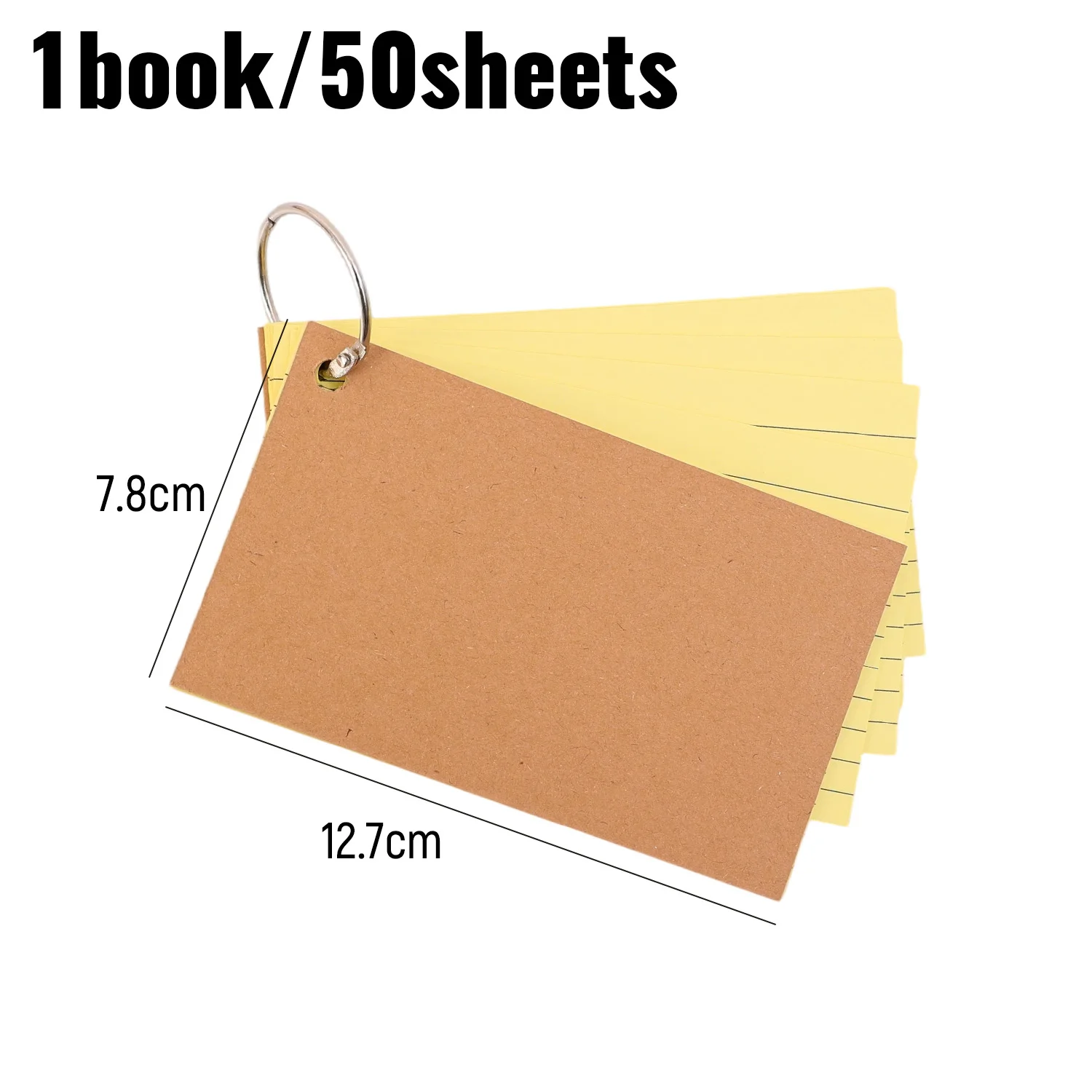 Vibrant Ruled Notecard Set with Binder Ring