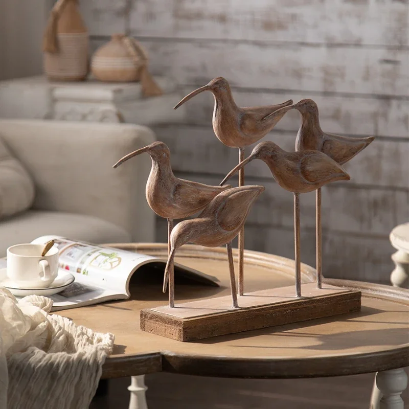 

American Retro Do Old Iron Art Bird Ornaments Creative Personality Living Room Study Photography Decoration Model