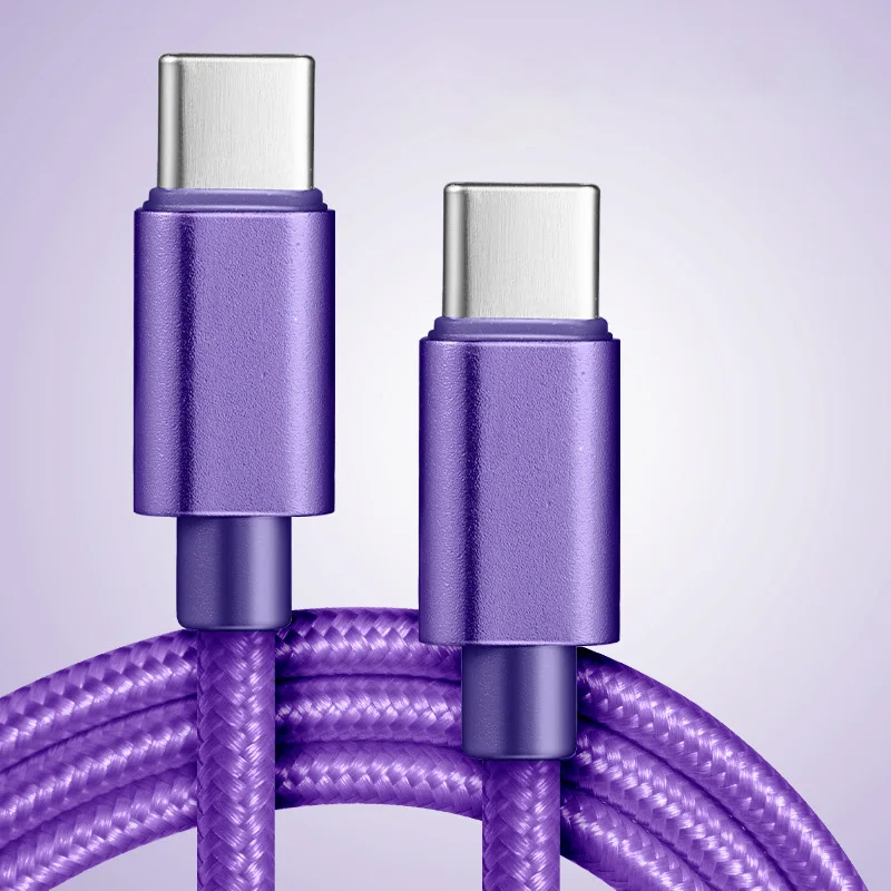 Premium 66W 5A Nylon Fast Charging USB-C to USB-C Cable - Available in 1m, 2m, and 3m Lengths