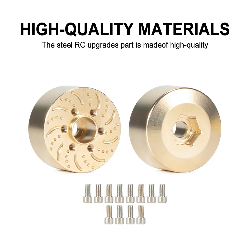 

RCGOFOLLOW Brass Strong Wheel Hex Mount RC Upgrade Part Adapter For 1 10 Rc Wheel Hex Mount Traxxas Trx4 RC Car Part Golden
