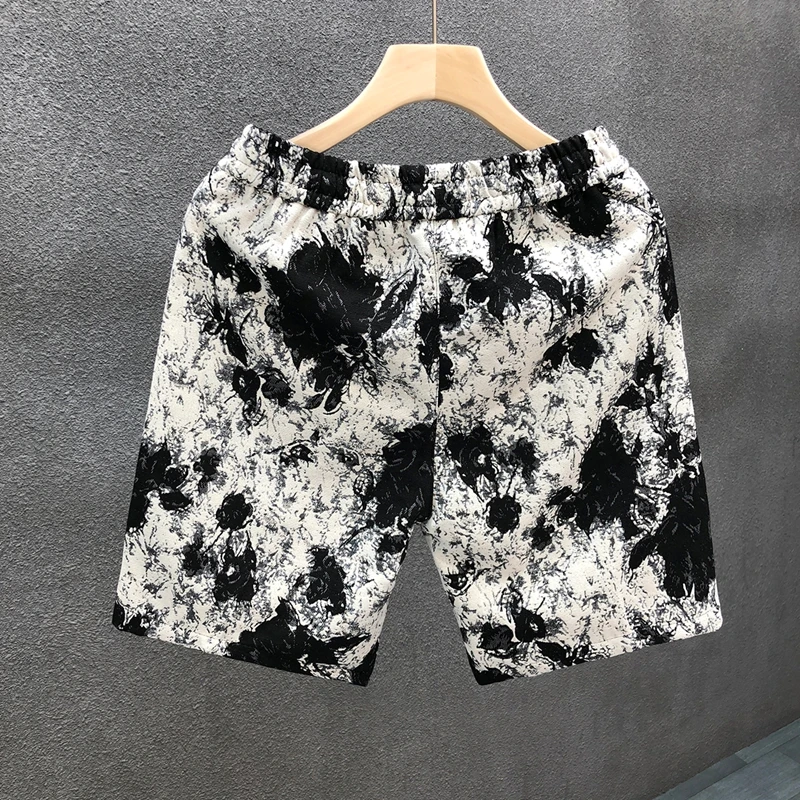2025 Men's Breathable Quick-Dry Jogging Pants Sportswear Print Drawstring Outdoor Fitness Pants Male Clothing Summer Trousers 2