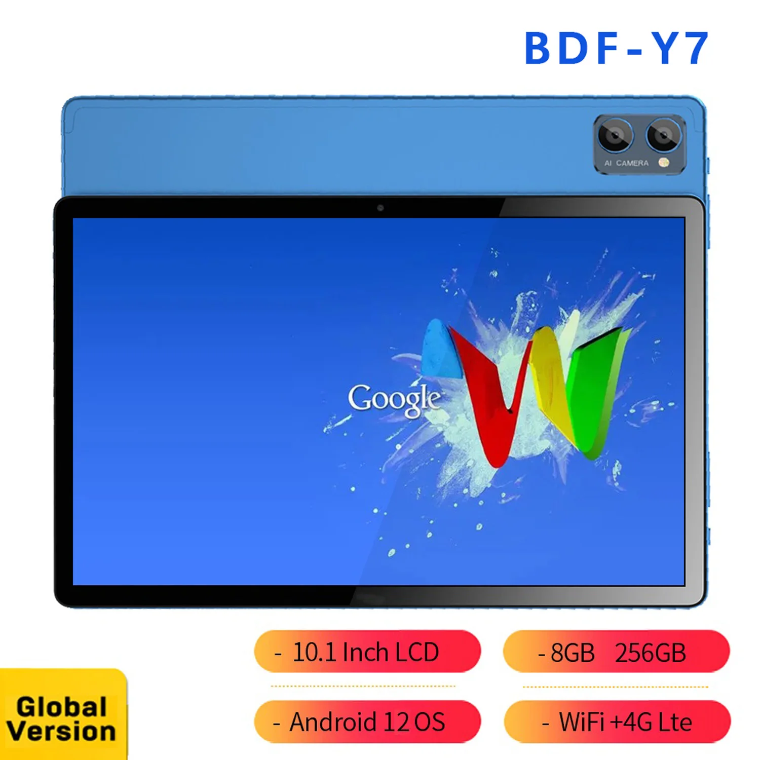 BDF-Y7 Global Version Tablets New 10.1 Inch Octa Core 8GB RAM 256GB ROM Android 12 Google Play 4G Phone Call 5G WiFi Tablet PC BDF-Y7 Global Version Tablets New 10.1 Inch Octa Core 8GB RAM 256GB ROM Android 12 Google Play 4G Phone Call 5G WiFi Tablet PC