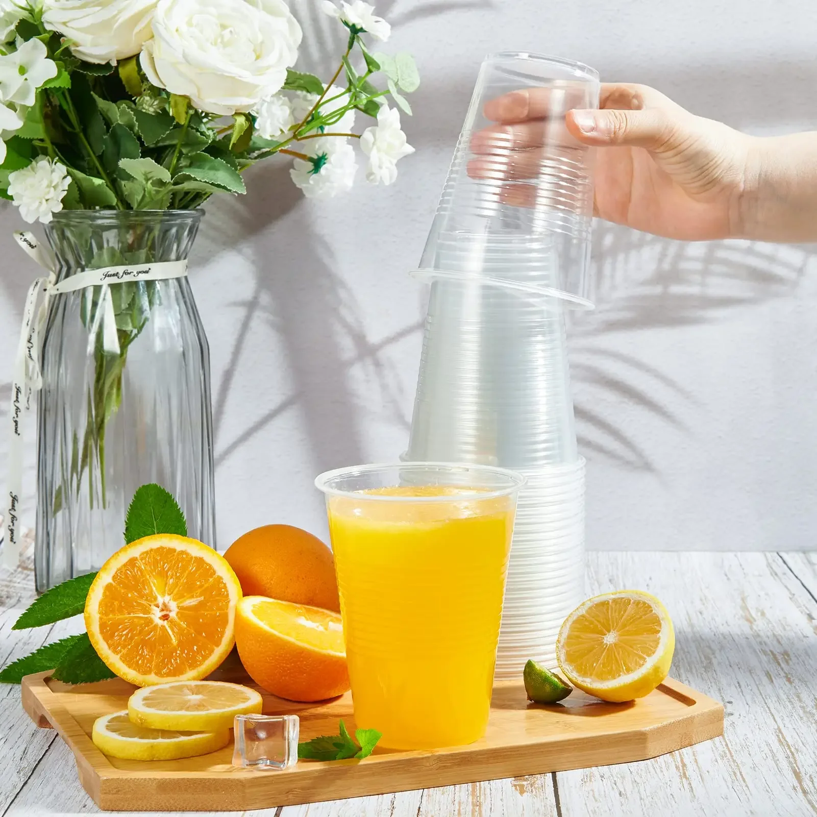Plastic Cups Disposable Outdoor Picnic Birthday Kitchen Party Tableware Tasting 100PCS plastic cups