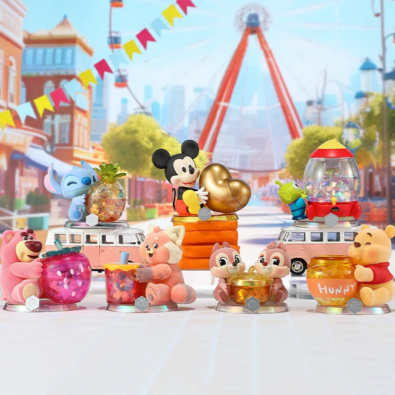 

Genuine Disney 100th Anniversary Happy Hug Series Kawaii Action Figures Doll Collectable Desktop Ornaments Kids Christmas Gifts