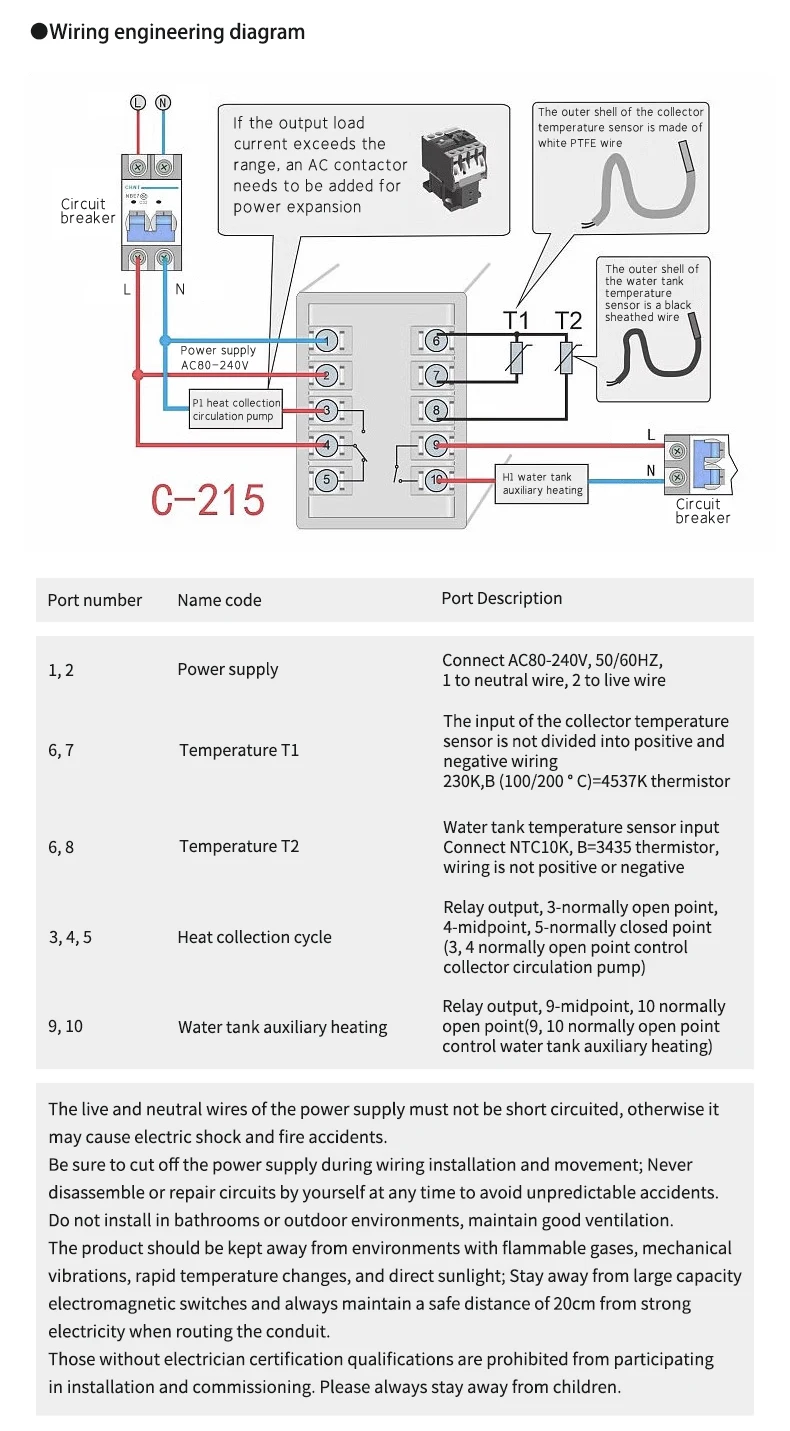 C-215 Temperature Difference Controller Solar Hot Water Circulating Pump Tempera