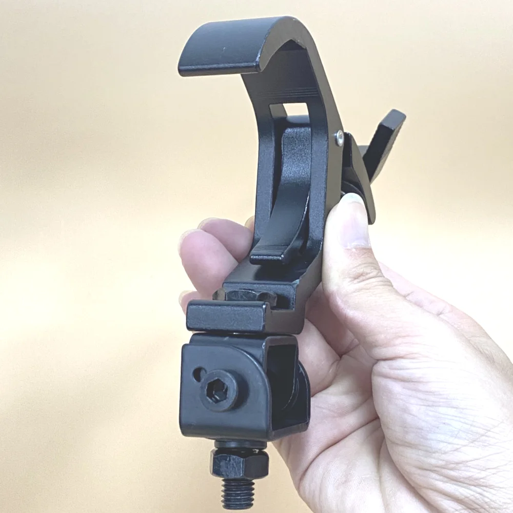 Pince à Verrouillage Rapide Pour éclairage De Scène - Support Métal Noir 8x5 Cm - Fixation DIY Professionnelle