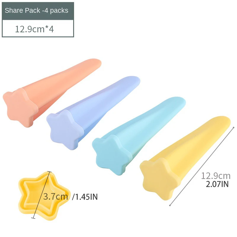 One-click deicing press creative children's popsicle ice mold food-grade household ice plaid cream popsicle mold