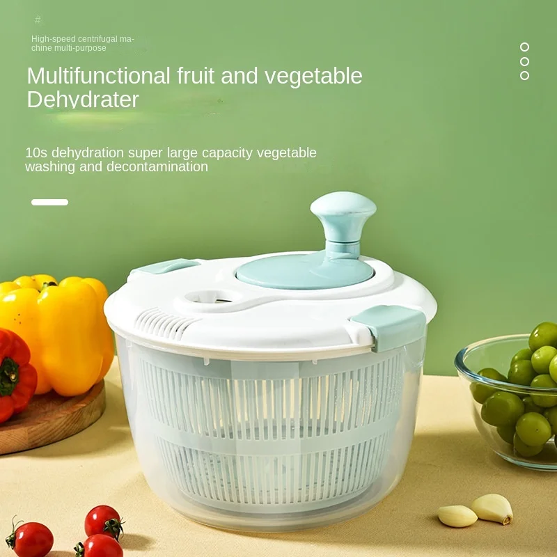 

Household Vegetable Dehydrator Fruit Drain Basket Dryer Hand Crank Kitchen Creative Manual Water Salad Spinner Household Gadget