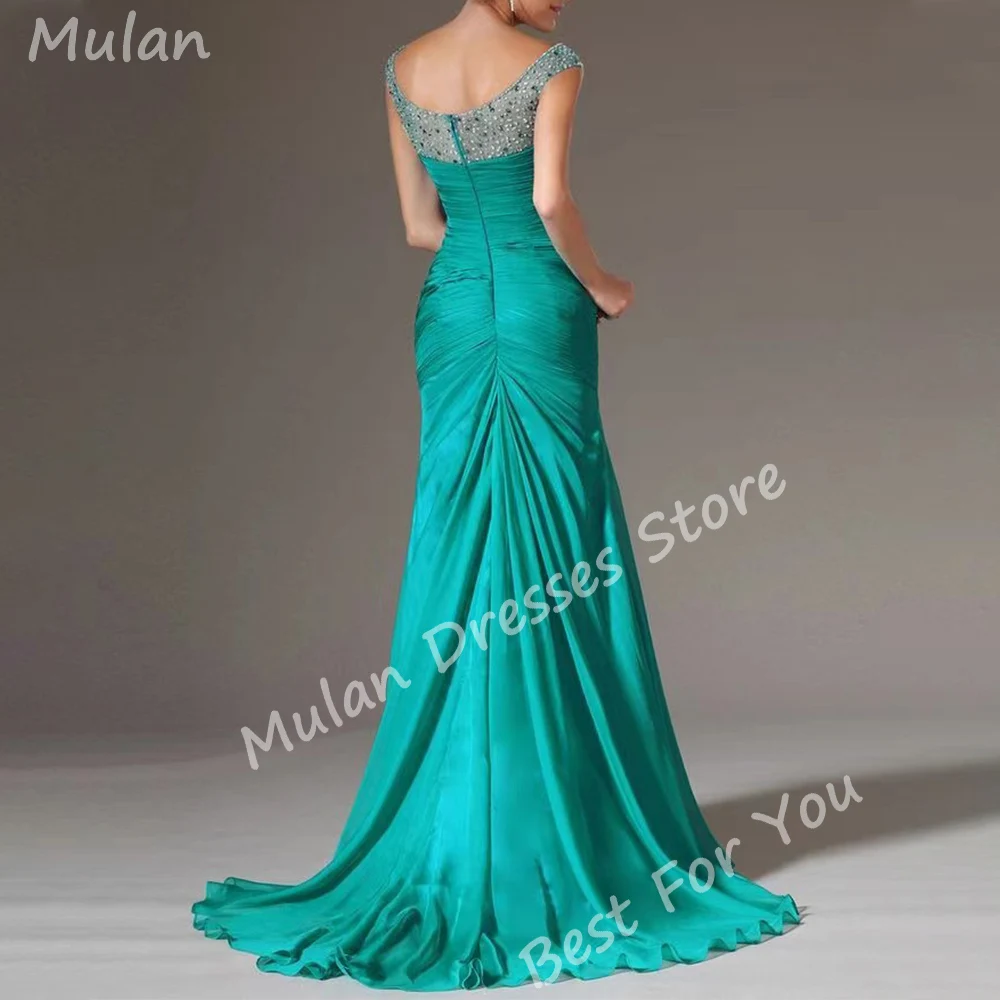 Elegant Long Beads Mother of the Bride Dress V-Neck Floor-Length Mermaid Wedding Guest Party Formal Wedding Party Maxi mother bride dresses