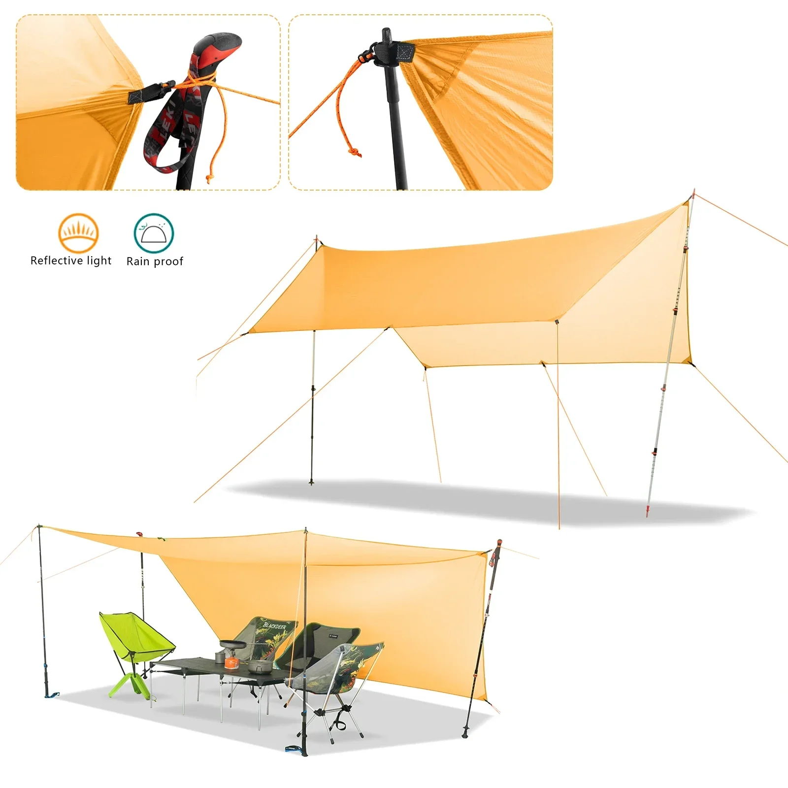 Bâche De Tente Ultra Légère 15D Silicone - Imperméable >3000 Mm, Camping, Customisable