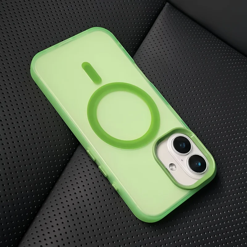 Military Armor Shockproof Magnetic Case - Candy Color Magsafe Wireless Charging Cover