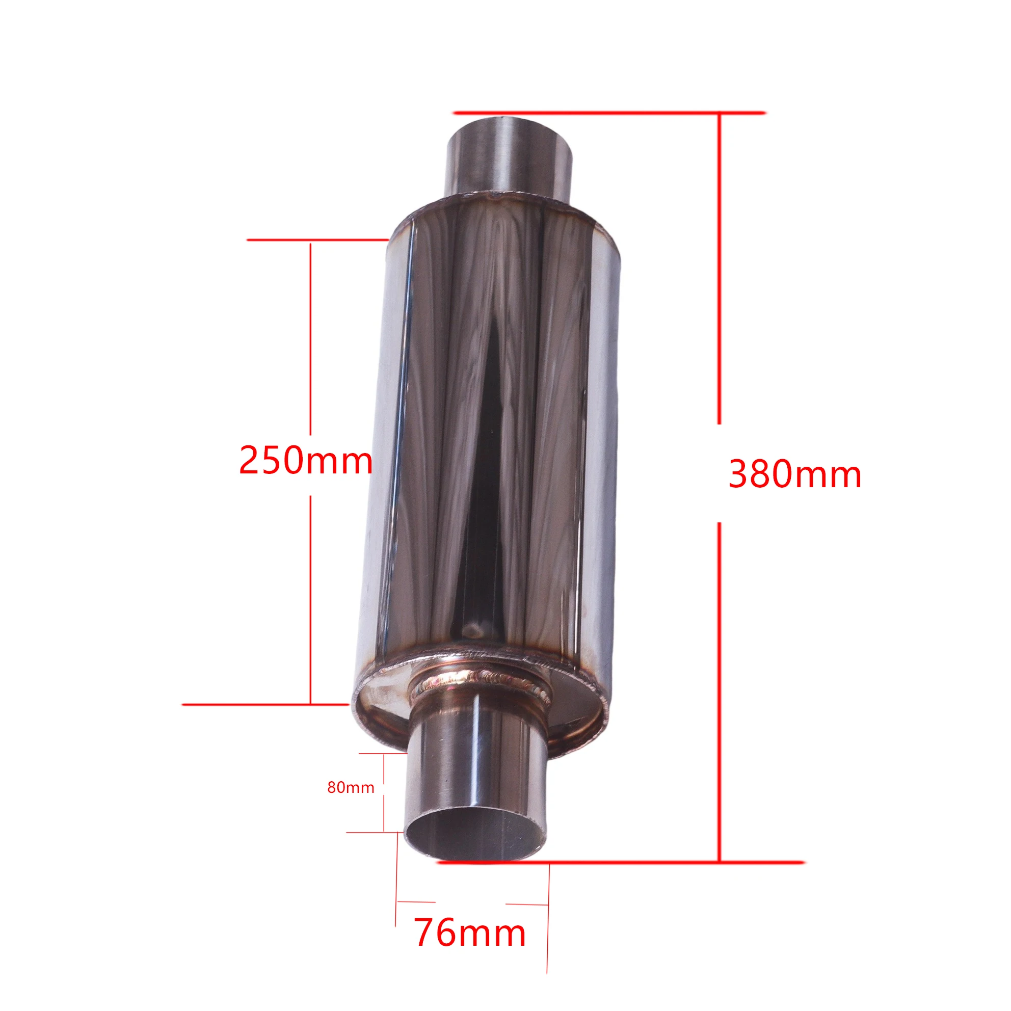 Universal Car Resonator Exhaust Pipe Muffler Stainless Steel Muffler ...
