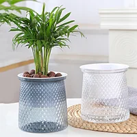 Self Watering Plant Pots, Lazy Hydroponic Water Absorbing Flower Pot, Mini Succulent Planter Tabletop Vase, Home Bonsai Decor 1