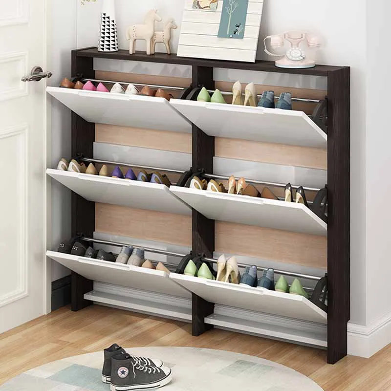 Zapatero minimalista de gran capacidad para el hogar, mueble ultrafino de  17cm, multifuncional