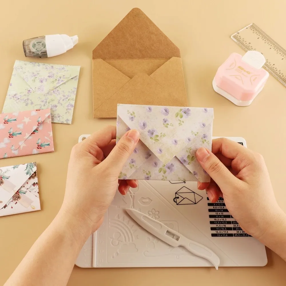 Multipurpose Handmade Mini Scoreboard Envelope Maker Create embossed lines and measuring crafts DIY pad