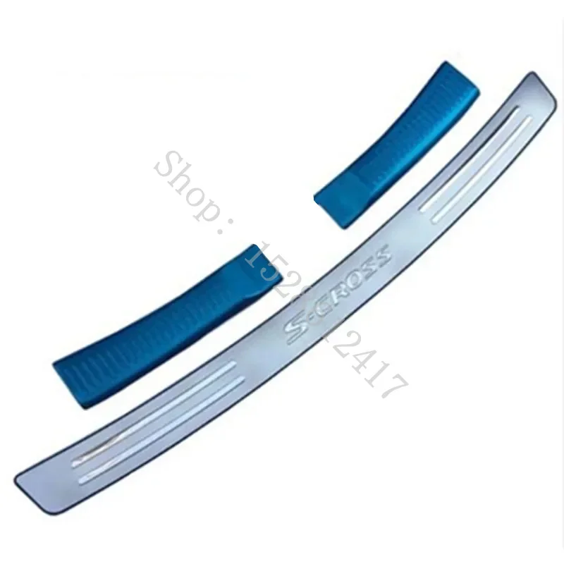 

Для Suzuki sx4 S-Cross 2014 2015 2016 встроенные аргуары из нержавеющей стали Стайлинг Защита заднего бампера автомобильные аксессуары