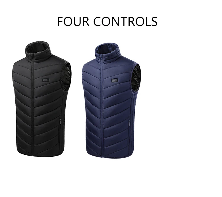 High Quality Smart Safety Outdoors Heated Vest Coat Jackets Men's Women's Heating USB Electric Jacket Warm Clothing Plus Size