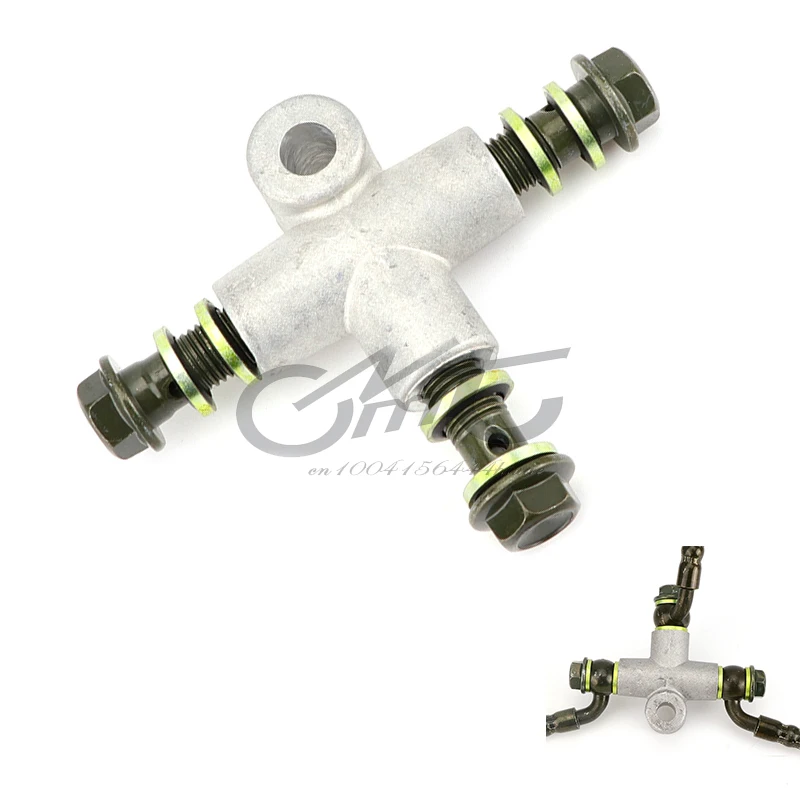 

New Hydraulic Brake Hose Pipe Fitting Tee Connector 3way Adapter Fit For Motorcycle ATV Karting Dirt Pit Bike parts