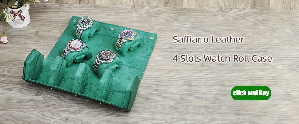 Vintage Genuine Leather Watch Roll Box 1/2/3/4/6/8 Grids Watch Travel Case Organizers Display Holder Men Women Watches Jewelry