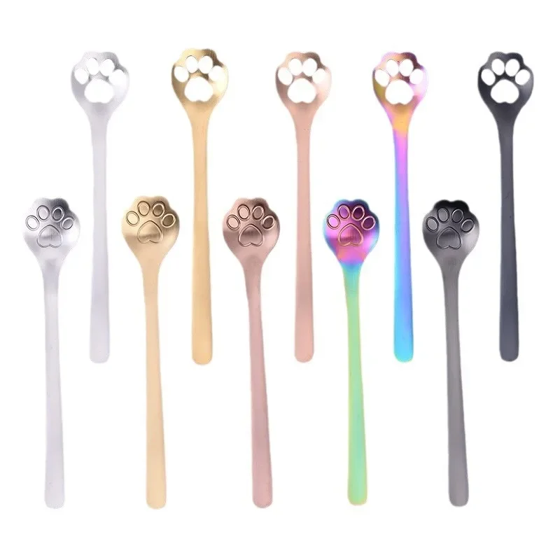 1PC 304 Stainless Steel Spoon Hollow for Ice Cream Coffee Tea Dessert Kitchen Tableware Accessories