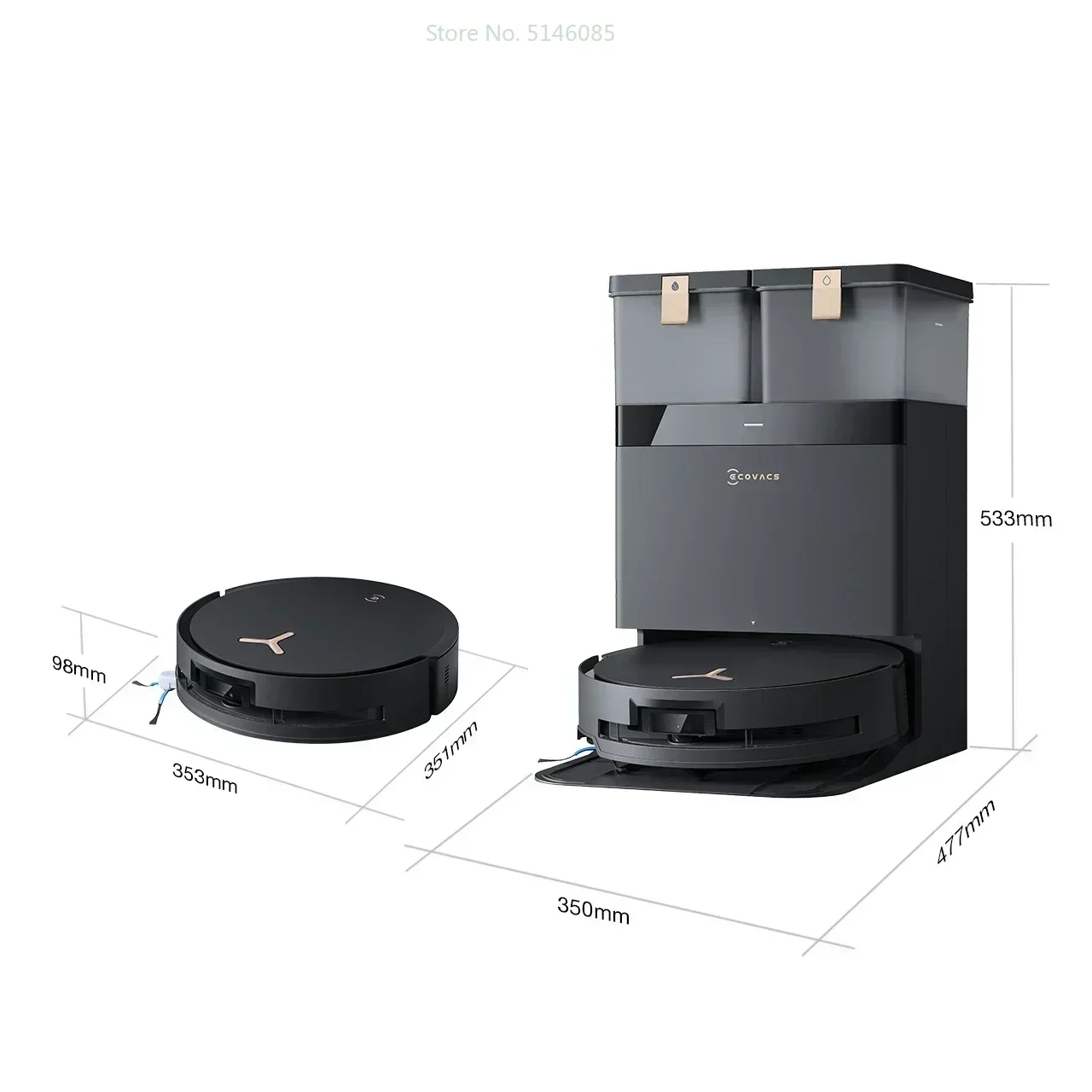 Ecovacs Deebot X8 PRO PLUS AI Sweeping Robot Intelligent Sweeping and Mopping Integrated Drum Washing Floor AutomaticHighSuction 6