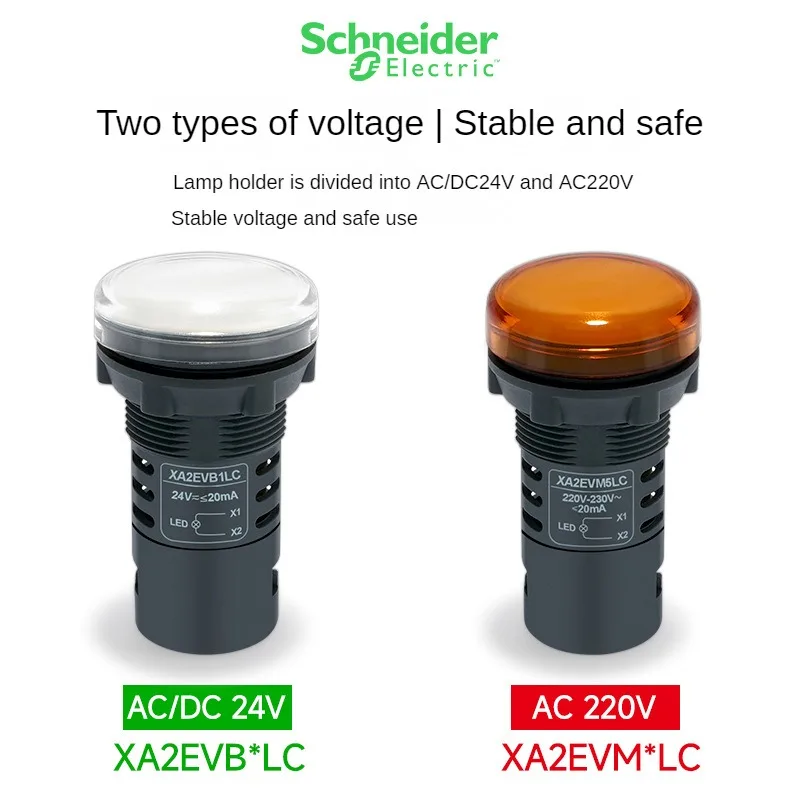 indicador led schneider luz advertencia vermelha 01