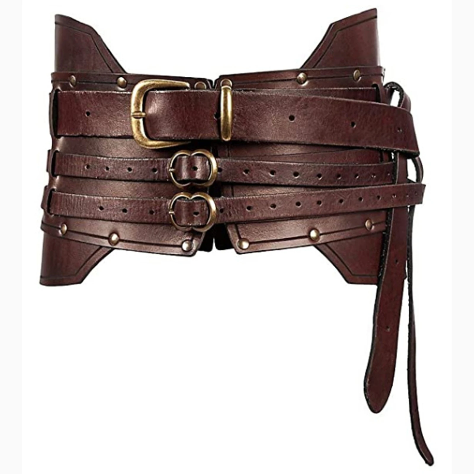 Middle Ages Vintage Wide Belt Men Knight Armors Medieval Viking Pirate Costume for Adult Cosplay Women Props Decor Accessories