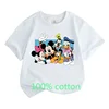 Summer Children Clothes 100%Cotton T-shirt Girls Boys Tops  Mickey Mouse Clubhouse Cartoon Toddler Round Neck Short-sleeved 2