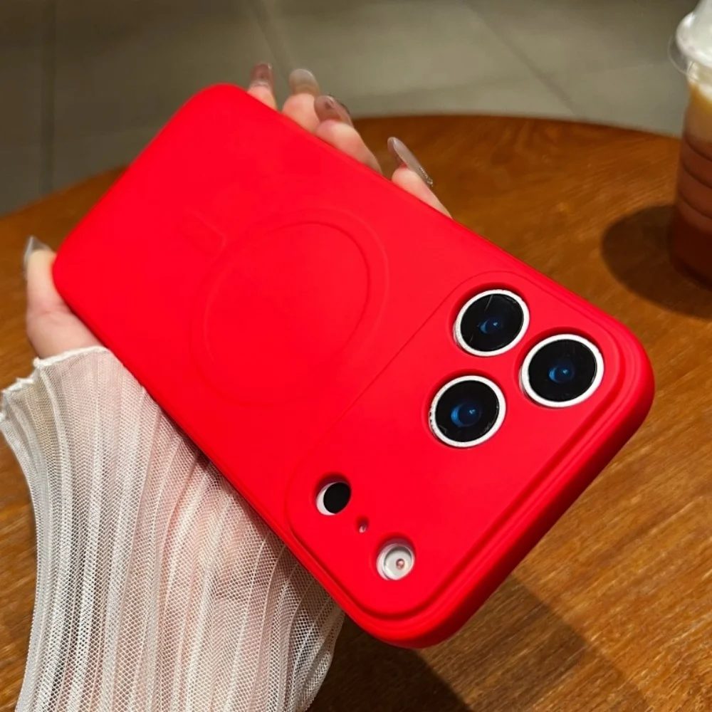 Magnetic Soft Liquid Silicone Phone Case - MagSafe Compatible