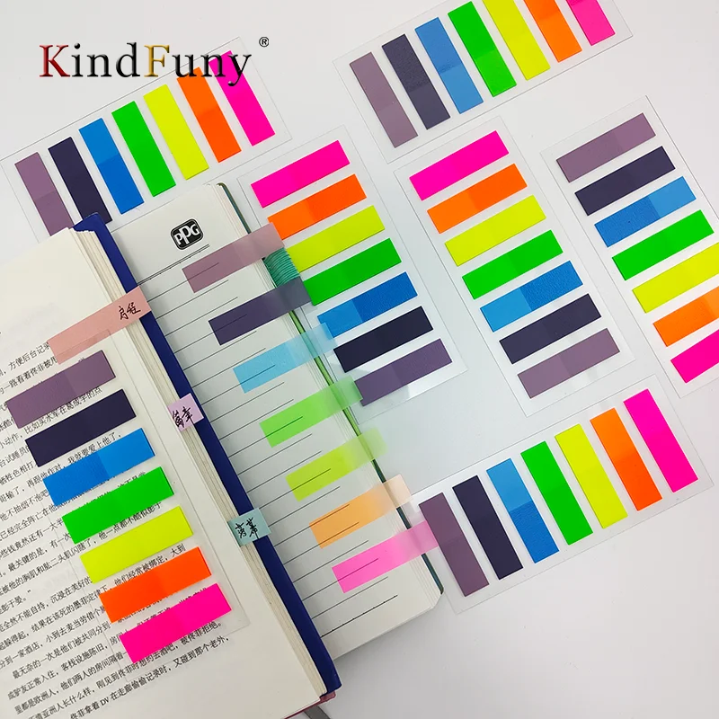 

KindFuny 140 Sheets Color Sticky Notes Memo Pad Notes Index Transparent Post Stickers Bookmarks Notepad School Office Stationery