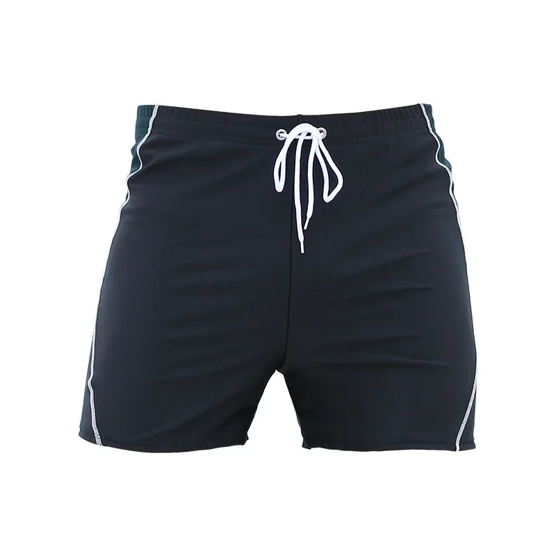 

2022 Men's Swimming Trunks Black Large Size Loose Anti-embarrassment Adult Hot Spring Pants Flat Corner Swimming Short