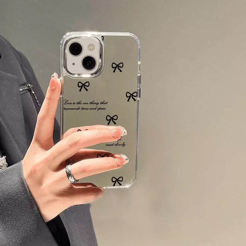 Elegant Mirror Bowknot Phone Case Cover