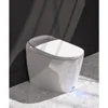 Smart Toilet Heated Seat with Auto Flush Foot Kick Flush Warm Wash，One Piece Toilet with Bidet Built in Night Light LED Display 6