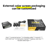 Tire pressure monitoring automatic safety alarm system solar tire temperature monitoring truck RV TPMS 6 sensor - Image 5