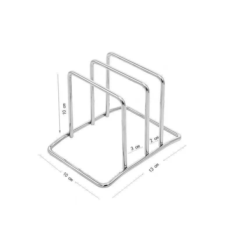 Space-Saving Stainless Steel Pot Lid and Cutting Board Organizer Combo Heavy-Duty Countertop Rack Non-Shake Design 1pc