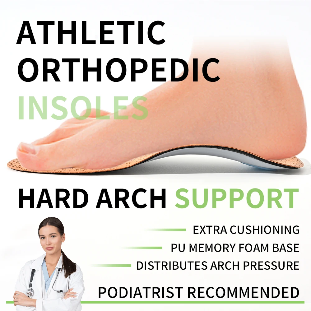 Gute orthopädische Einlegesohlen aus Leder für Plattfüße, Fußgewölbestütze, orthopädische Sporteinlegesohlen aus Leder für Männer und Frauen, korrigierende Einlegesohlen für O/X-Beine – Detail 2
