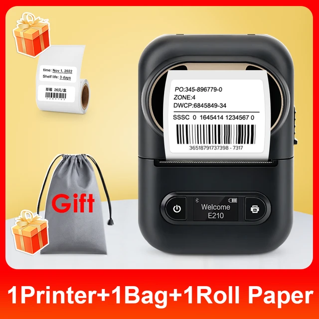 Mini Label Printer Bluetooth Thermal Printers Label Maker Machine with Tape