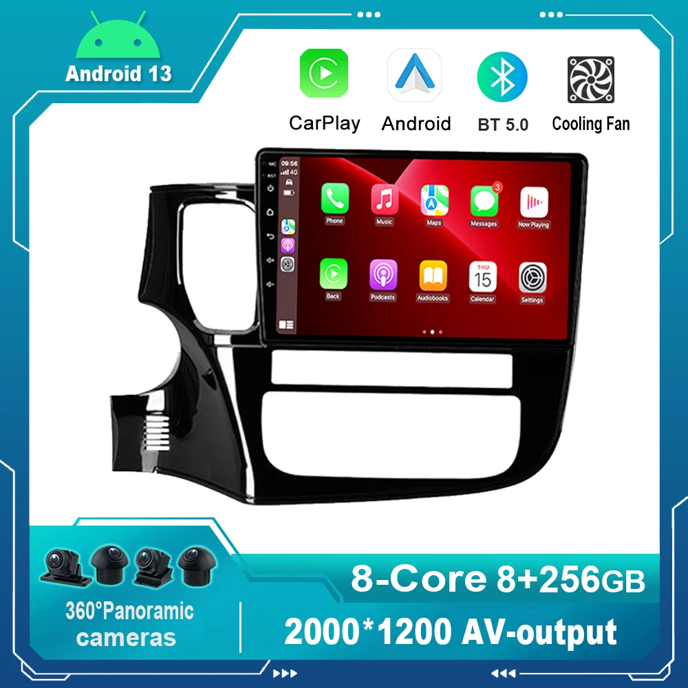 

Автомагнитола 9 дюймов, Android 13,0, мультимедийный видеоплеер для Mitsubishi Outlander 3 GF0W GG0W 2012-2018, 2din, 2 din, dvd