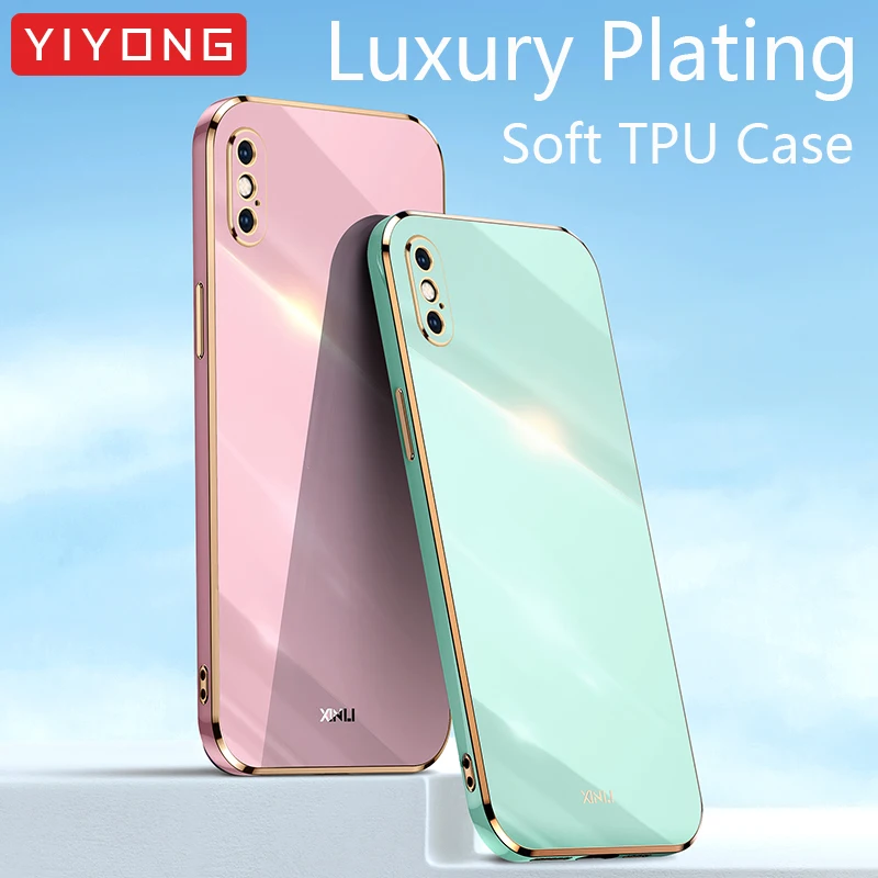 Per Iphonex Caso Yiyong Placcatura Silicone Tpu Anello Di Copertura Del Supporto Per Iphone X Xr Xs Max 10 Iphonexr Iphonexs Iphone10 Casse Del Telefo