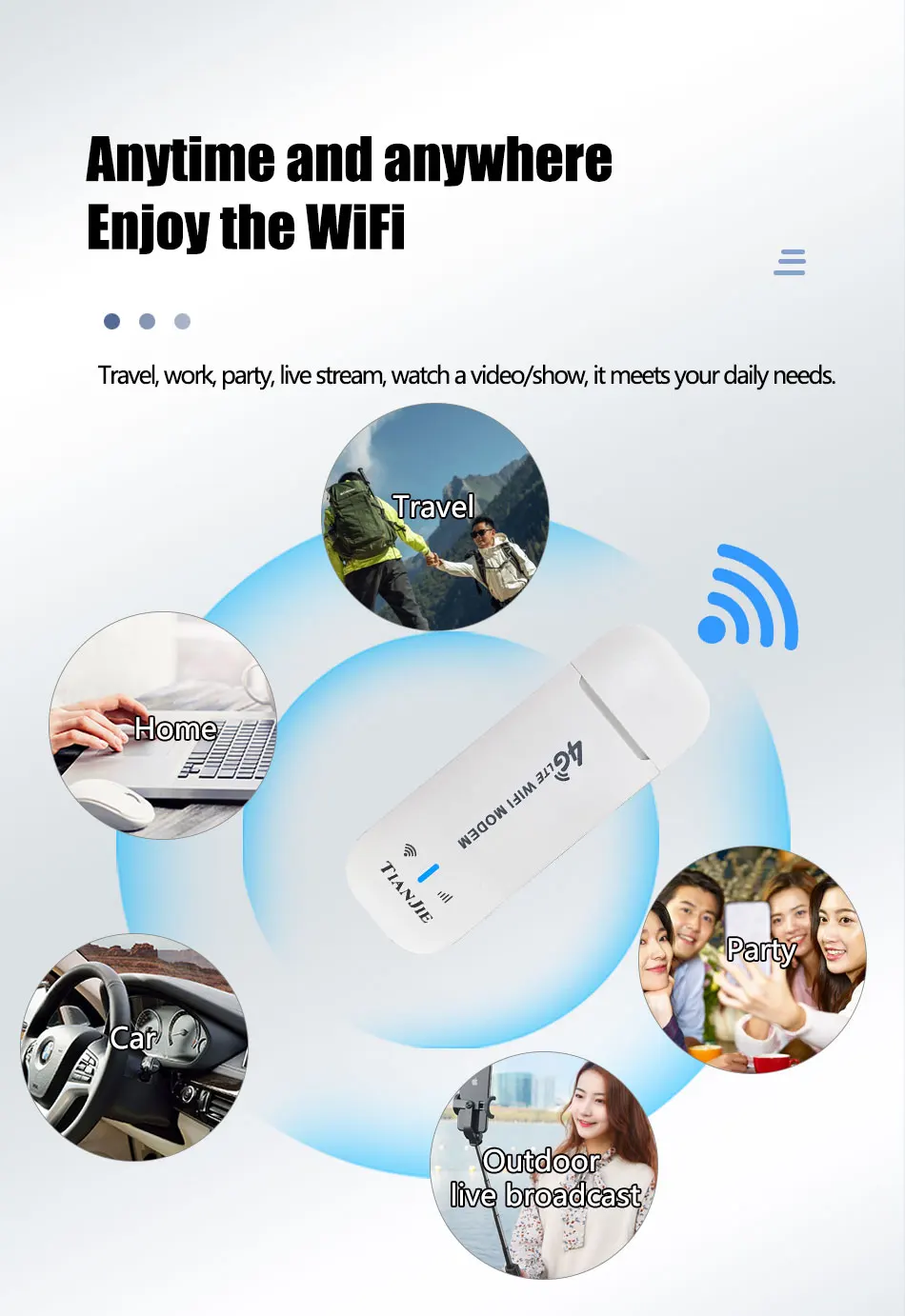 3G 4G Universal WiFi Router LTE FDD GSM Mobile Portable Mini