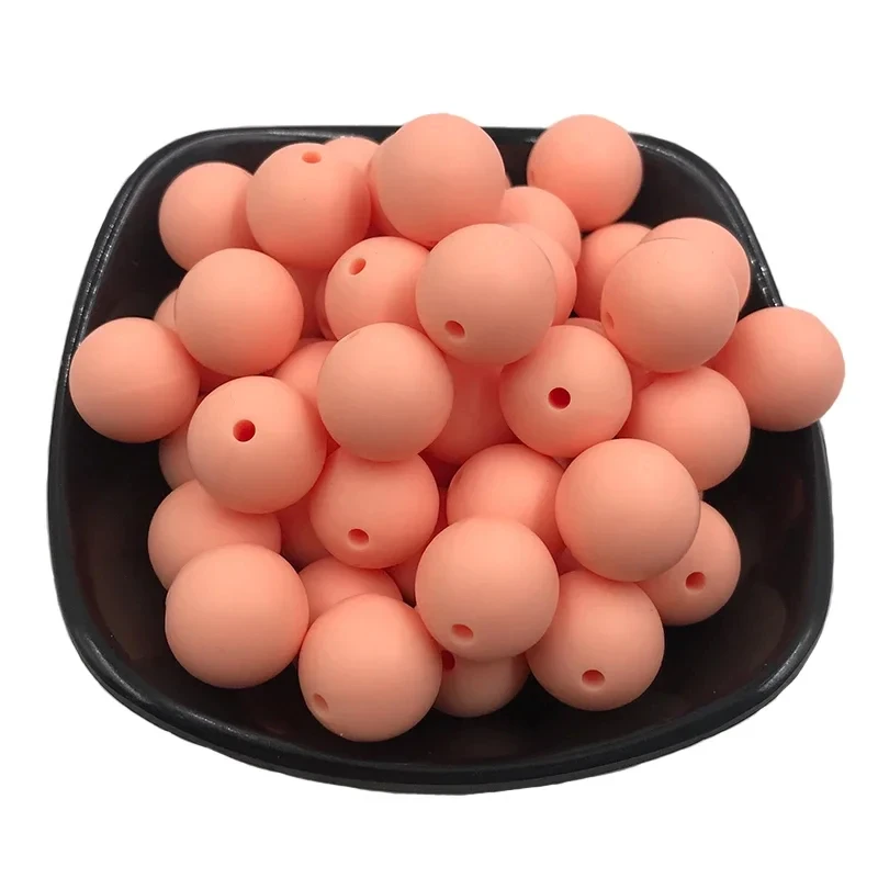 ABCPICK 100pc Silicone Beads 12mm Safe Food Grade Round DIY Pacifier Chain Bracelet Necklace Jewelry Making Handmade Accessories