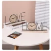 NEW creative clock ornaments Modern minimalist iron alphabet clock 3