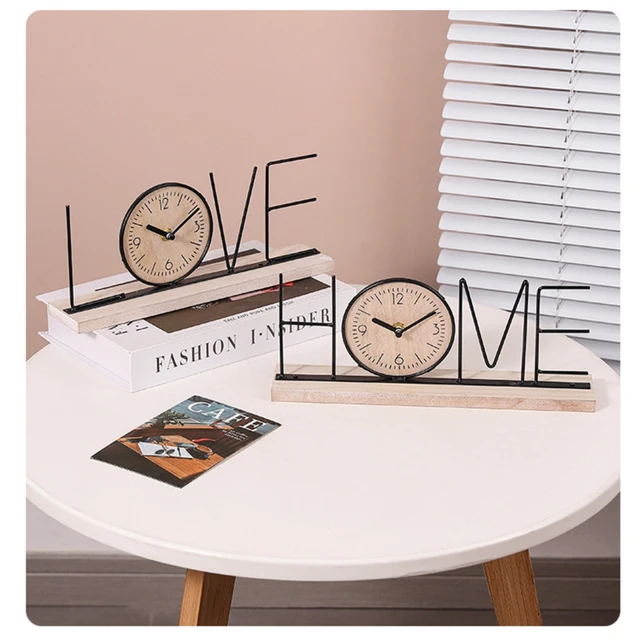 NEW creative clock ornaments Modern minimalist iron alphabet clock 3