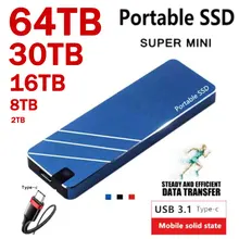 NEW Original 500GB Portable SSD High Speed 1TB 2TB 4TB 8TB 16TB External Solid State Drive USB3.1 Type-C Hard Disk for Laptop
