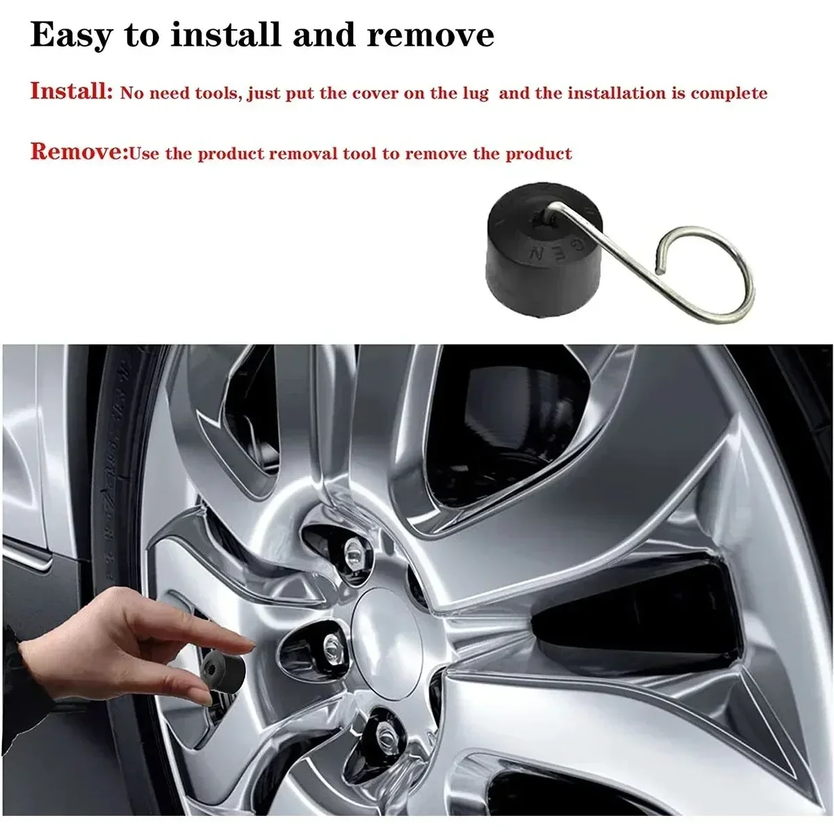 Car Wheel Lug Nut Cover Bolt Cap Removal Tool for VW Volkswagen Scirocco Touran Tiguan Jetta Golf MK5 GTI Passat CC Accessories