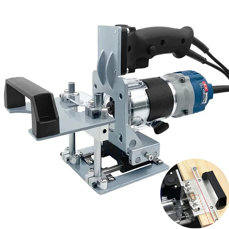 2 in 1 Woodworking Slot Locator Invisible Fastener Punch Holder for Wardrobe Cabinet Board Compact Router Trimmer woodworking slot locator