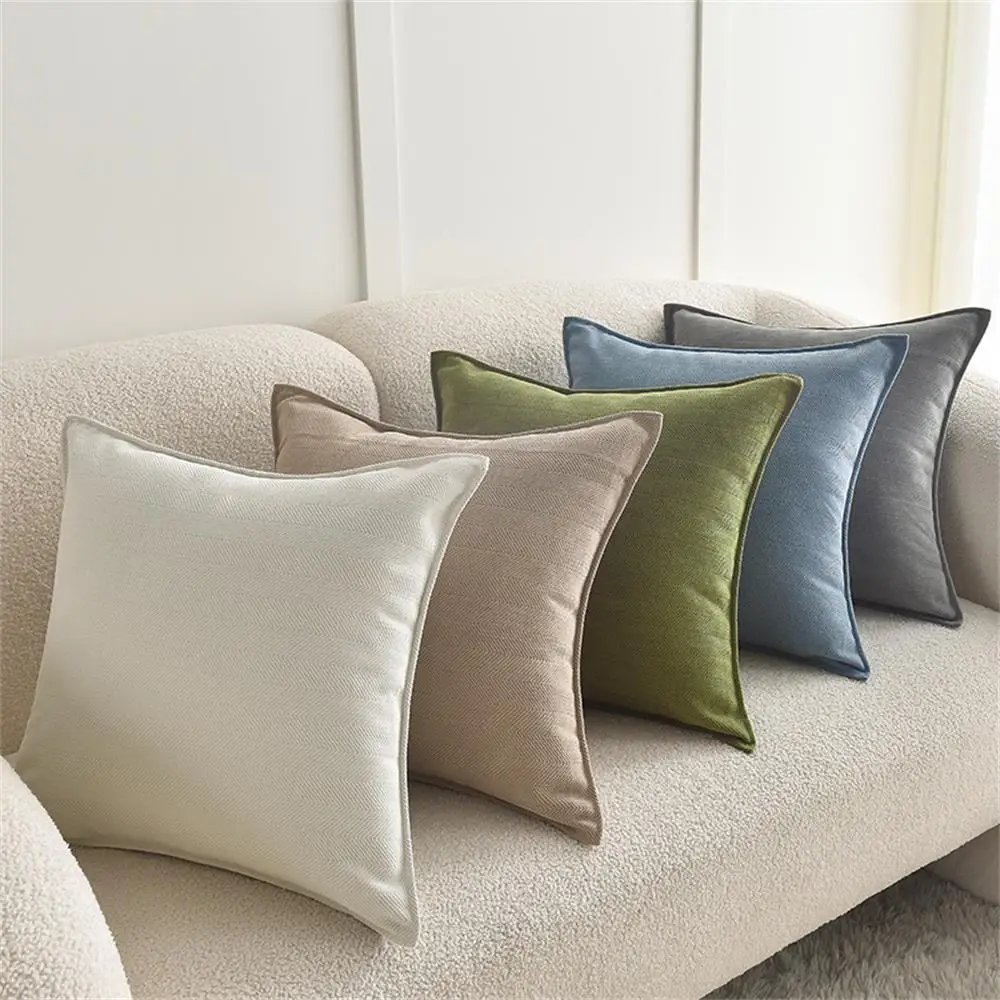 

Chenille Throw Pillow Cover Solid Color Square Sofa Decorative Cushion Cover Pillowcase Modern Home Living Room Winter 45x45cm