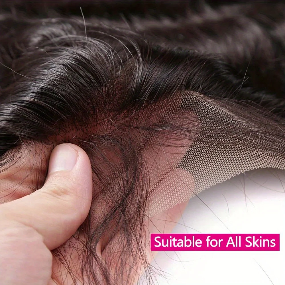 Straight Lace Closure 4x4 13x4 Transparent Swiss Lace Closure Frontal Pure-Hand Tied Human Hair 10-22 inches human hair lace frontal